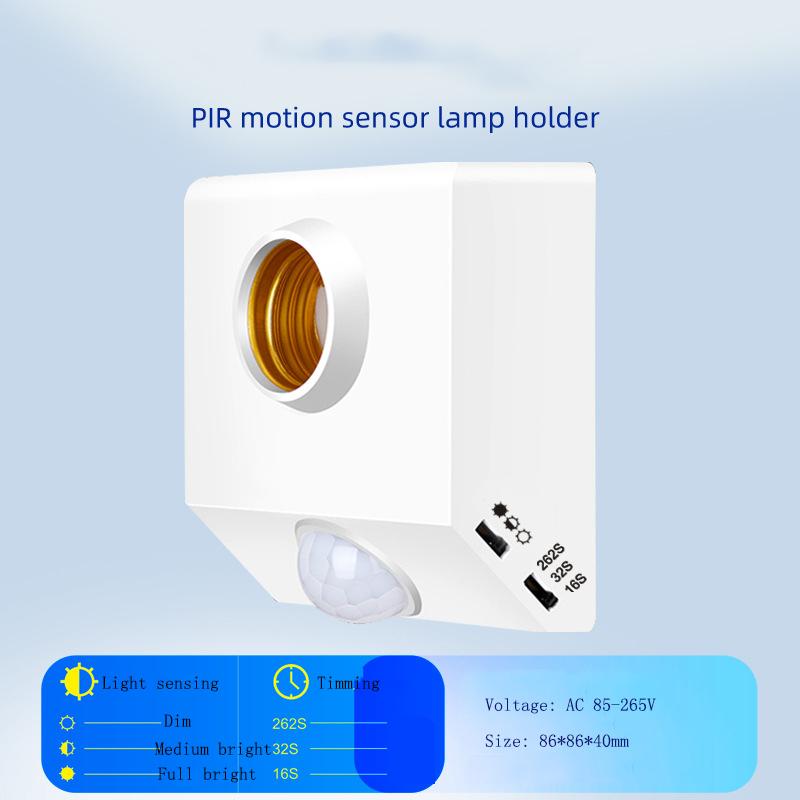 

Бесконтактный интеллектуальный патрон для лампы E27/E14 85-265 В с датчиком движения и света, управляемый голосом/звуком патрон для лампы e27