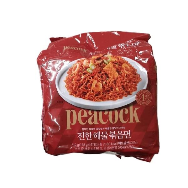Peacock Rich Seafood Stir-Fried Noodles 128g x 4 Pack