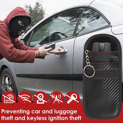 Car Key Signal Shielding Box Shielding Bag Rfid Faraday Cage Car Key Storage Box Protective Bag Car Safety Accessories