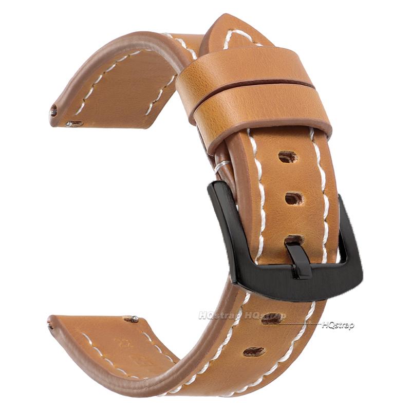 Leather Watch Band for Seiko Quick Release Sport Vintage Strap 18mm 20mm 22mm 24mm Watchband Army Sport Bracelet for Smartwatch
