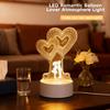 USBpowered 3D Heart-shaped Couple Night Light Holiday Birthday Gift Bedroom Bedside Decoration Night Light Home Novelty Lighting