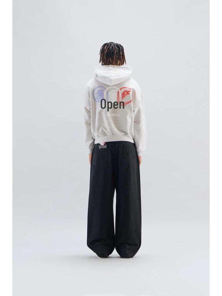 Unisex Trendiger Lockersitzender Amerikanischer Buchstaben Hoodie