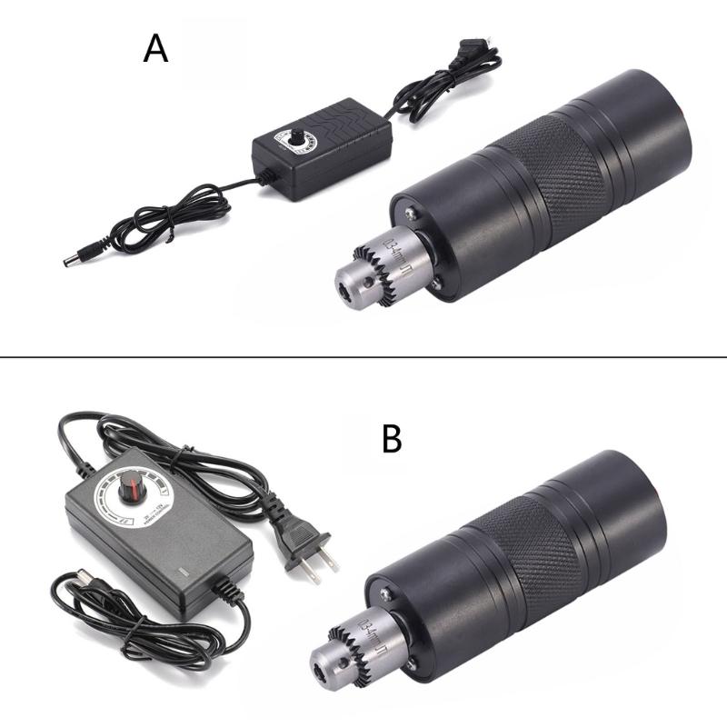 Mini-Handbohrmaschinen Tragbarer Gravierstift Bohren Schmuckwerkzeuge Mit Bohrer Verstellbarer Netzteiladapter