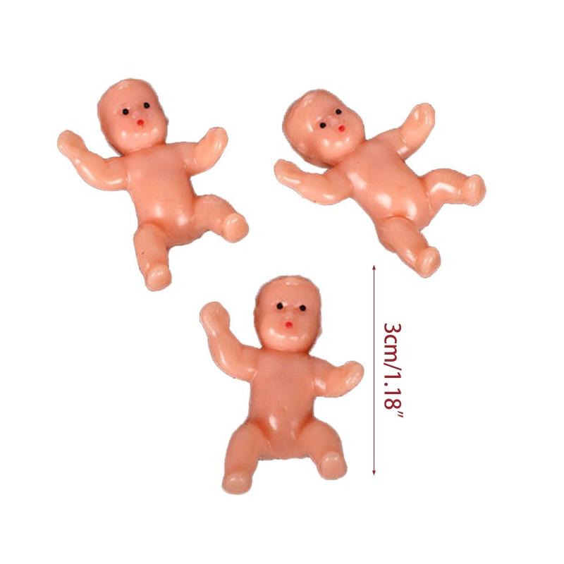 10PCS/Set Miniature Baby for Doll Figurines Micro Landscape Model for Pretend Role for Play Interactive Baby Shower Deco