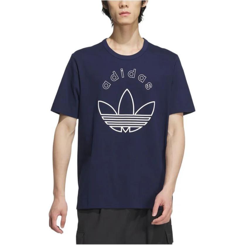 adidas Originals Logo Printed T-Shirt Asia Sizing 'Black White' Men's JD3257