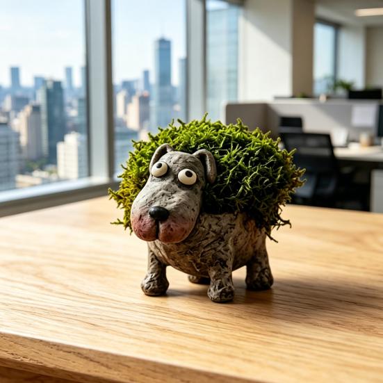 Small Animal Planter Pot Cartoon Frog/Crocodile/Dog Flower Pot Cute Decorative Cactus Pot for Home Office Desk Garden Decor
