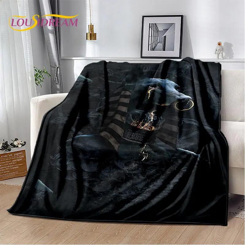 Anubis Egypt Death Mythology Horus Soft Plush Blanket,Flannel Blanket Throw Blanket for Living Room Bedroom Bed Sofa Picnic Kids