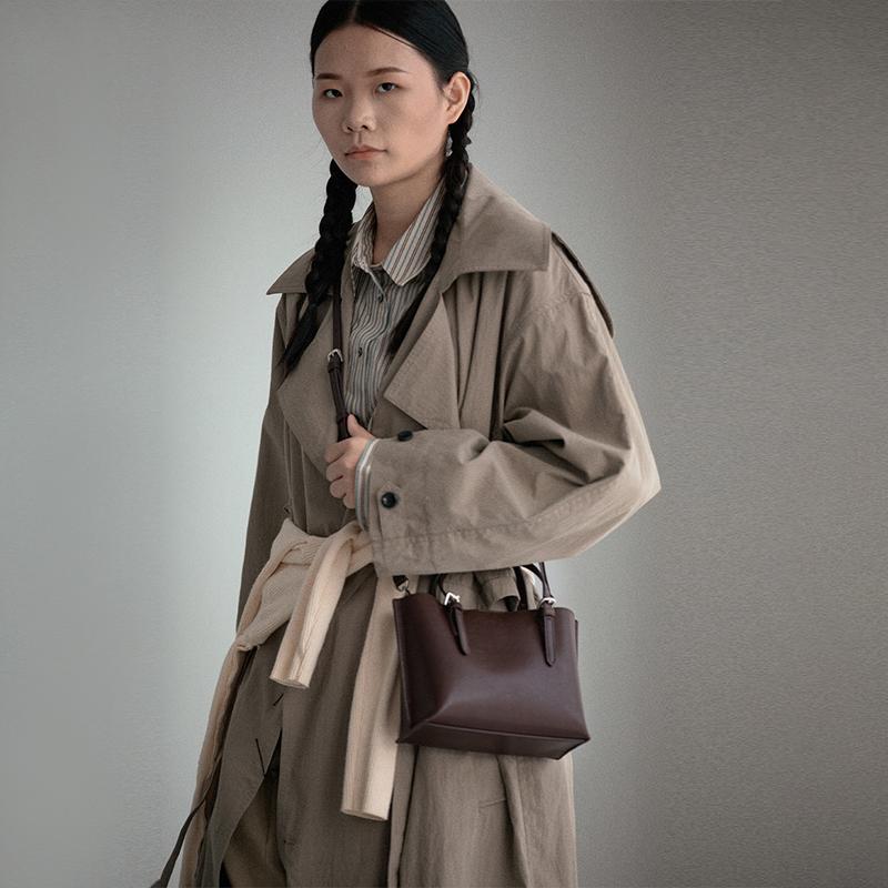 VENOF  Red Leather Handbag for Women - Crossbody, Full-Grain Leather, Single-Shoulder, Wedding Tote Bag