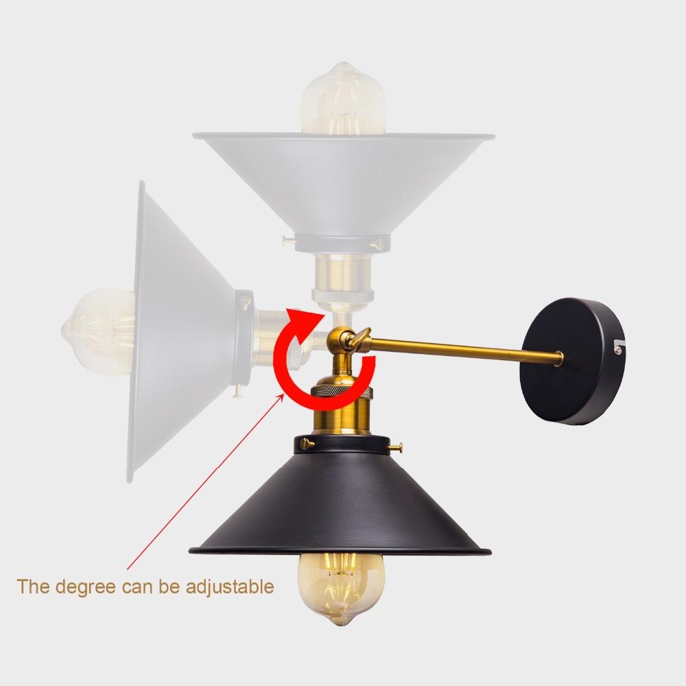 Vintage Industrial Wall Sconce Lights Wandlamp Retro Wall Lamp 110V-220V E27 Indoor Bedroom Bathroom Balcony Bar Aisle Lamp
