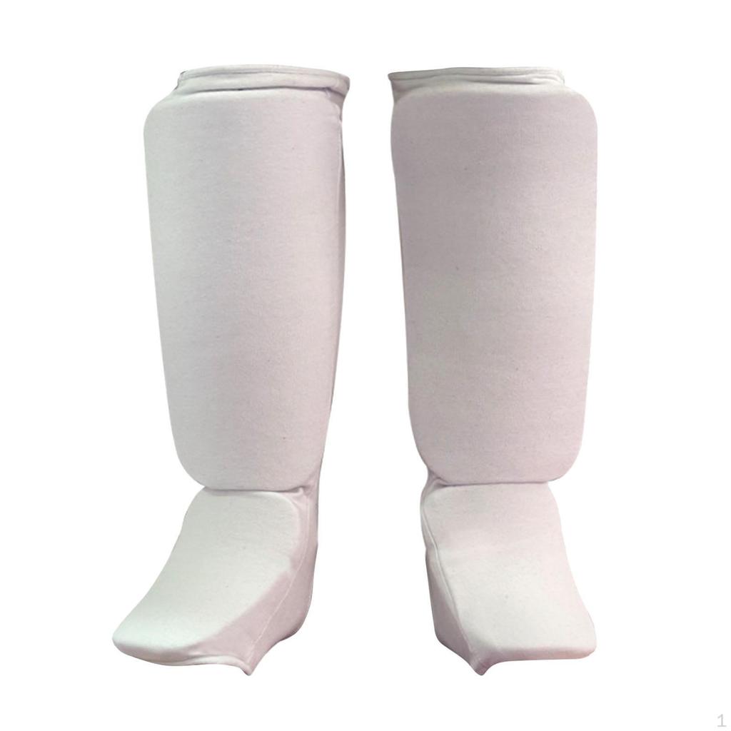 1 Pair of Shin Guards, Kickboxing Leg Protectors with Instep Protection, EVA Material, Training