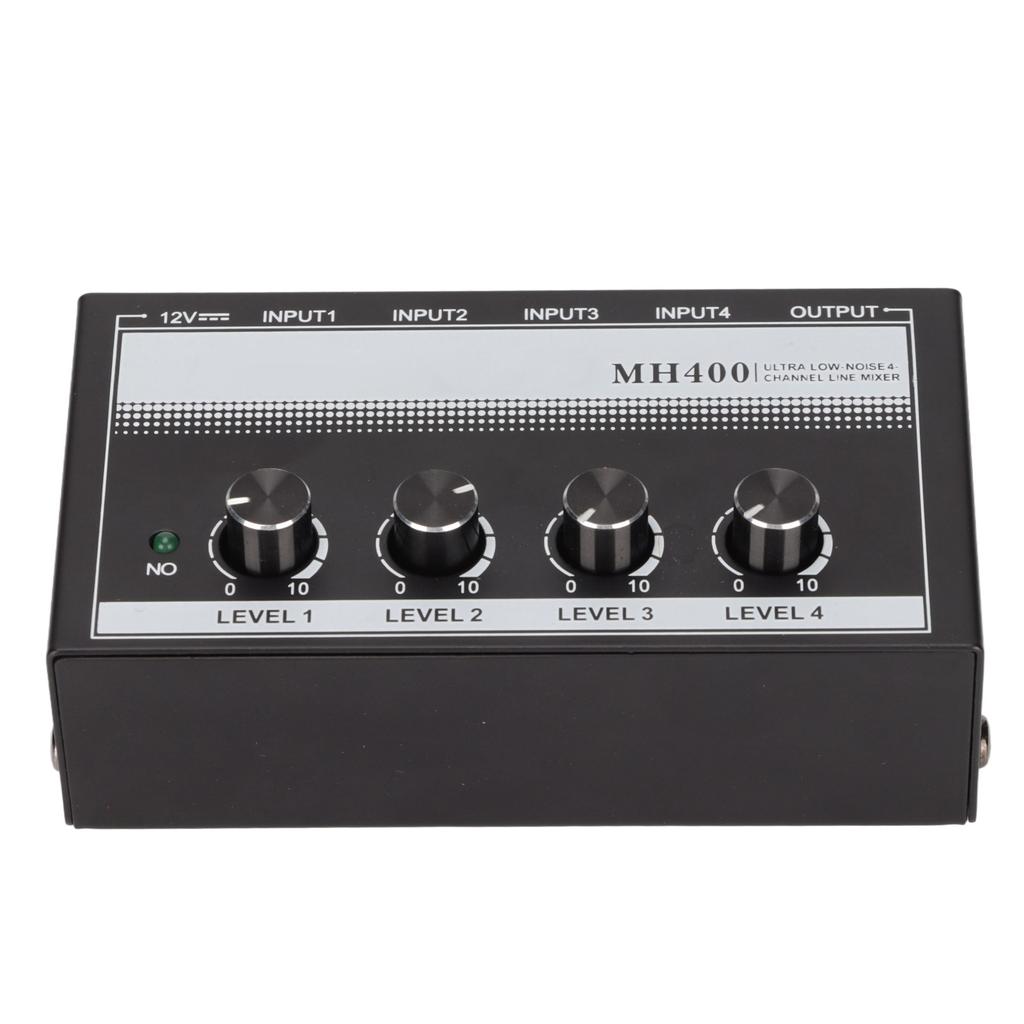 4-Kanal Line-Mixer Kompakter Stereo Rauscharm Tragbarer Line-Mixer für Clubs und Bars 100-240VUS