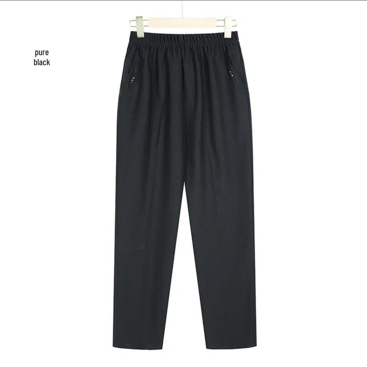 

Mom s High Waist Lambswool Fleece-Lined Warm Cotton Pants for Seniors 3XL 120-135 lbs