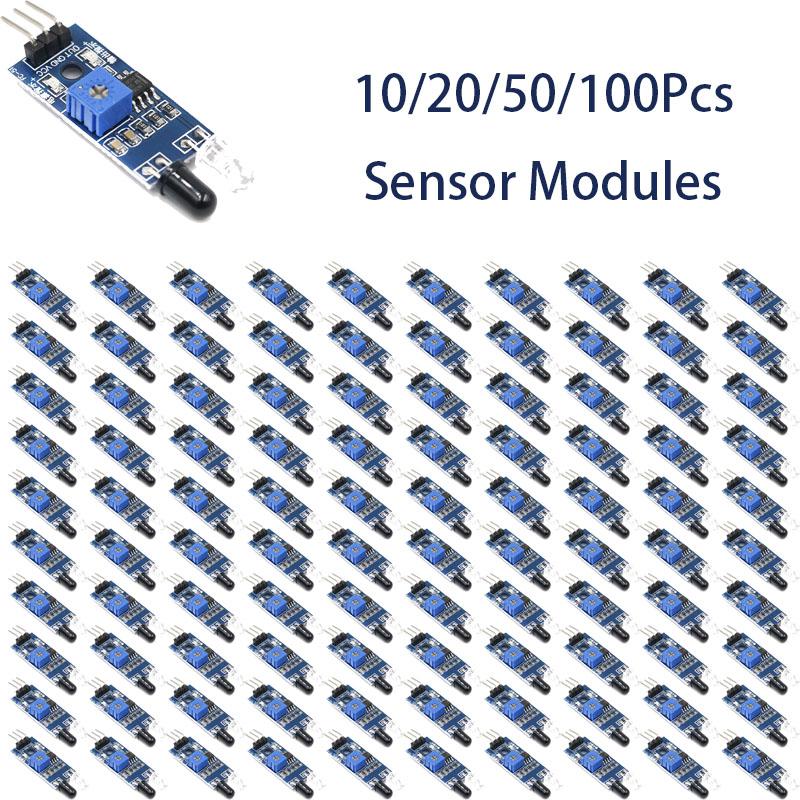 10/20/50/100PcsSmart Car Obstacle Avoidance Sensor Module Infrared Pair Tube Module Photoelectric Reflection Sensor