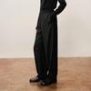 LESS 2024 Autumn Loose Lamb Wool Wide-leg Pants