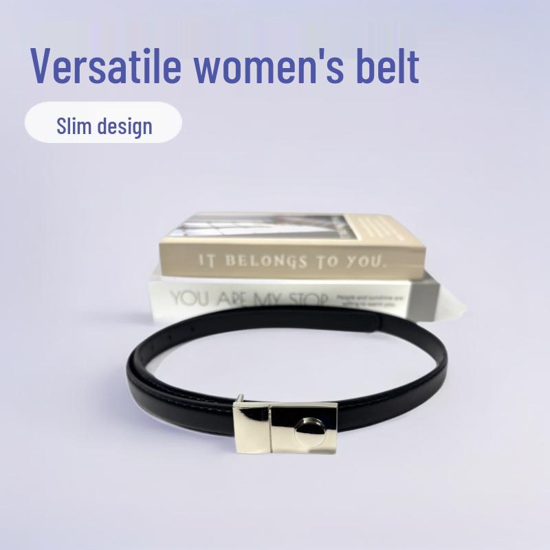 

Women s Casual Versatile Cowhide Belt - Perfect for Pairing with Jeans - High-End Feel, Decorative, Sweet Girl Style. Length 102cm, Width 2cm, Weight ~50g