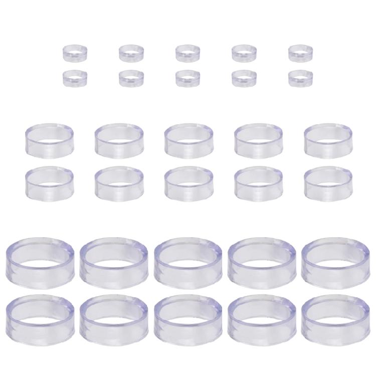 10Pcs Clear Small Round Baseball Rings Stands Plastic Round Display Stand Sphere Storage Holder for Golfball, Baseball