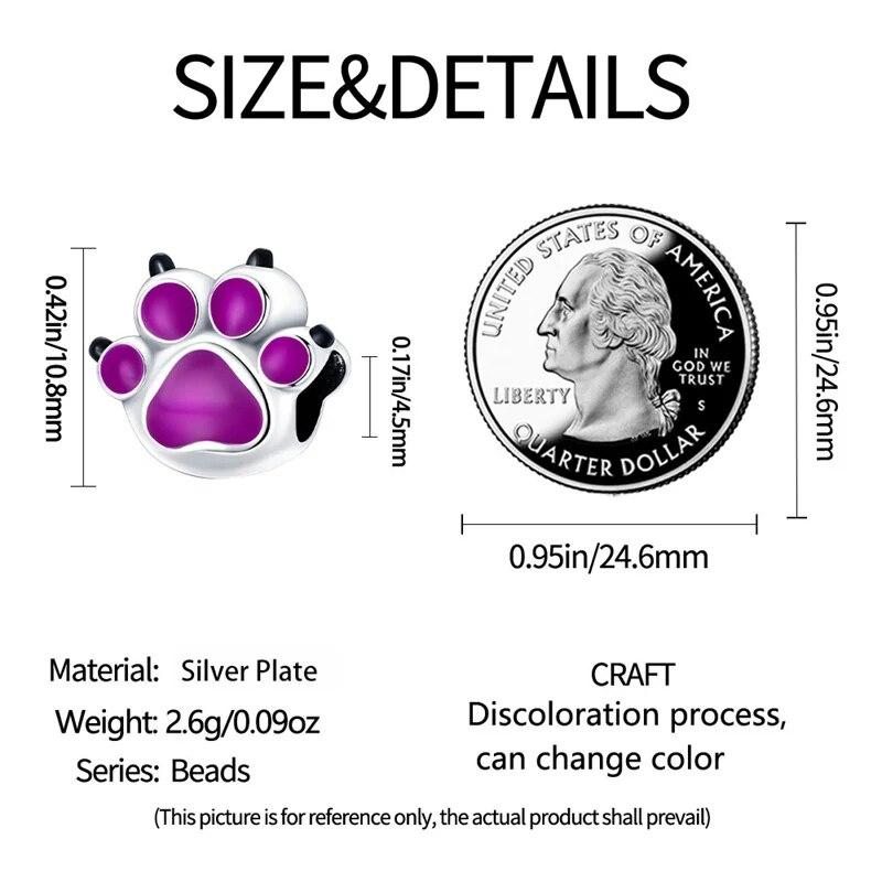 Two Pieces Copperplated Colorchanging Cute Claw Do It Yourself Bead Compatible With 3MM Snake Bone Bracelets Charm Women Jewellery Birthday Gift New