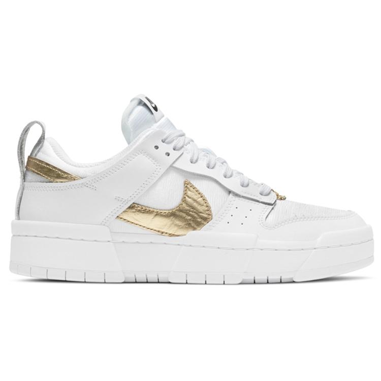 Nike Dunk Low Disrupt White Metallic Gold Women's DD9676-100
