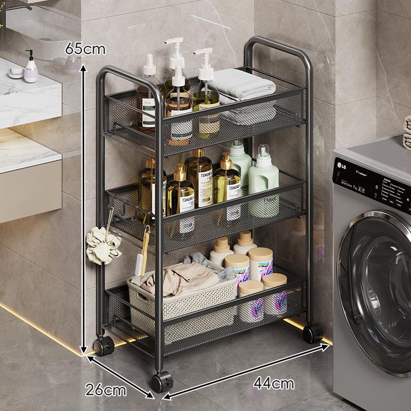Multi-Layer Bathroom Shelf and Laundry Storage Rack