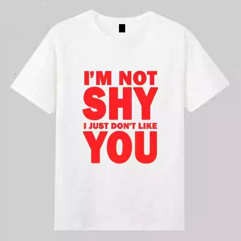 

Personalized Letter Printing T-shirt Men s Fashion Casual Wear Short Sleeve Loose and Comfortable T-shirt Daily Men s Clothing S