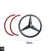 For 78/92mm ABS Tail Star Emblems Black Silver Rear Trunk Star Logo Stickers Badges Benz C300 (W204) A2047580058 C300 (W206)