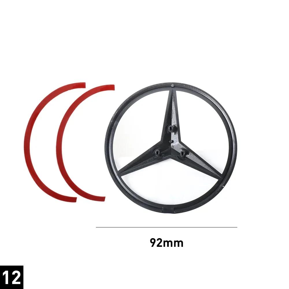 For 78/92mm ABS Tail Star Emblems Black Silver Rear Trunk Star Logo Stickers Badges Benz C300 (W204) A2047580058 C300 (W206)