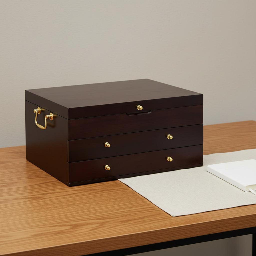 3-stöckige Besteckbox Einfache Organisation Besteck-Organizer-Box Dekorative Oberfläche