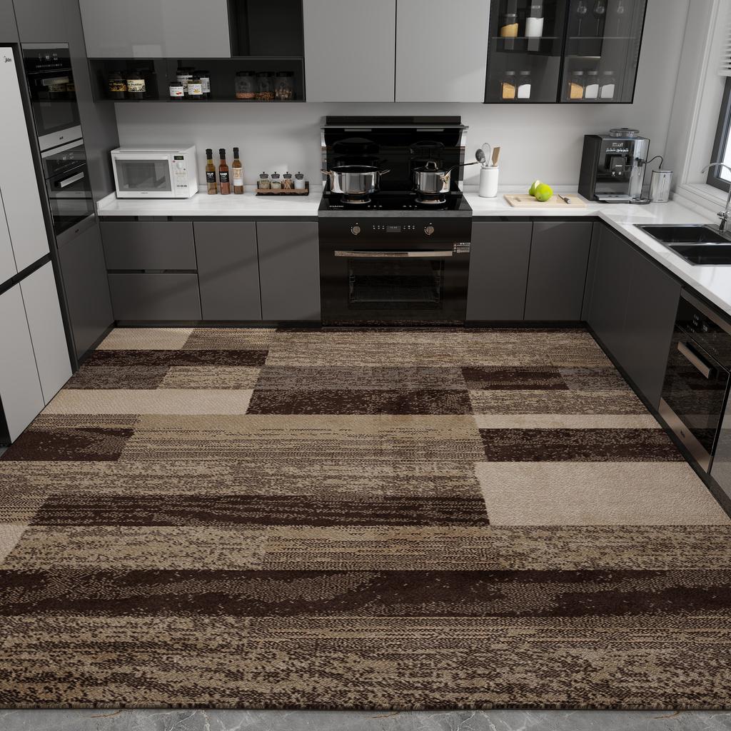 Kitchen Floor Mat Simple and Dirt-resistant Carpet Home Decoration Anti-slip Foot Mats Wear-resistant Large Size Mats