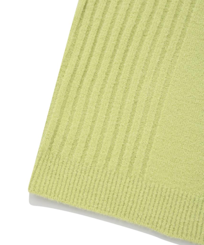 COFWI Wool Button Knit Polo Shirt Lime