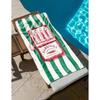 Vintage Sardinendose Gestreiftes Strandtuch Schnelltrocknend Weiche Baumwolle Streifen mit Rotem Sardinendruck für den Sommer Poolgebrauch
