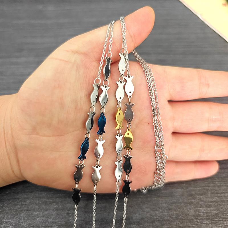 Blue Fish Pendant Bracelet Necklace For Women Friendship Beach Femme Accessories Charm Bracelet Popular Jewelry Gift