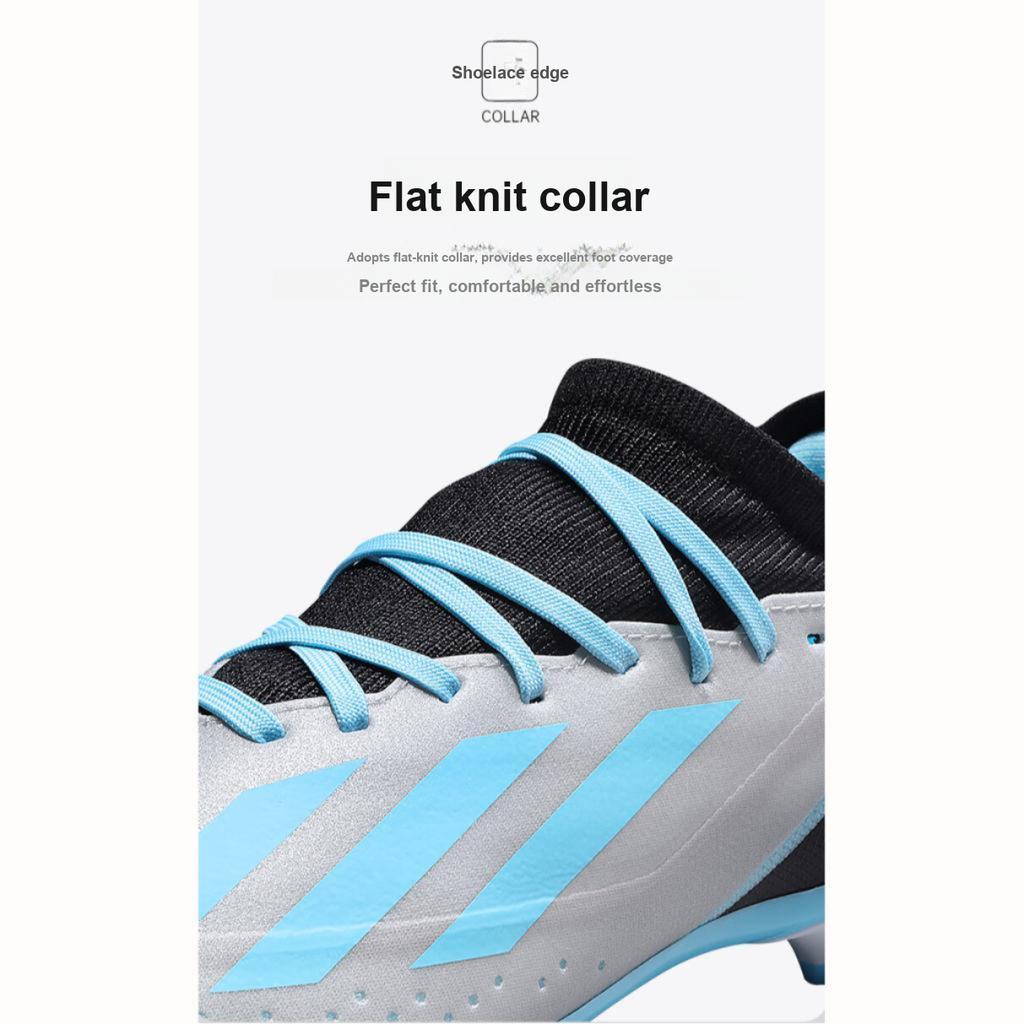 Adidas X Crazyfast.3 Messi Fabric Comfortable Versatile Non-Slip Low-Top Kids Soccer Shoes Kids Soccer Shoes Gray Blue IE4081