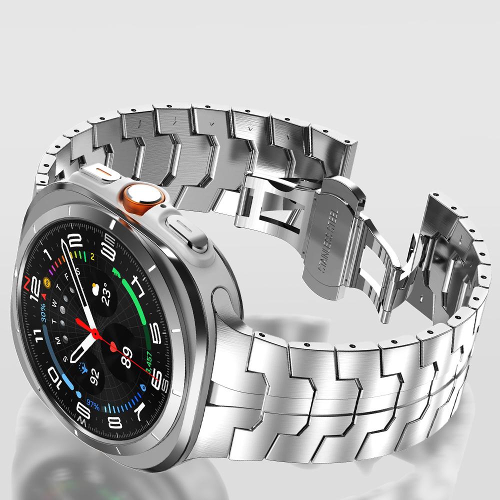 

Titanium Link Bracelet for Samsung Galaxy Ultra Watch 47mm Metal Luxury Strap for samsung 7 ULTRA 47MM GALAXY ultra Band Correa Galaxy Ultra 47mm серебряный