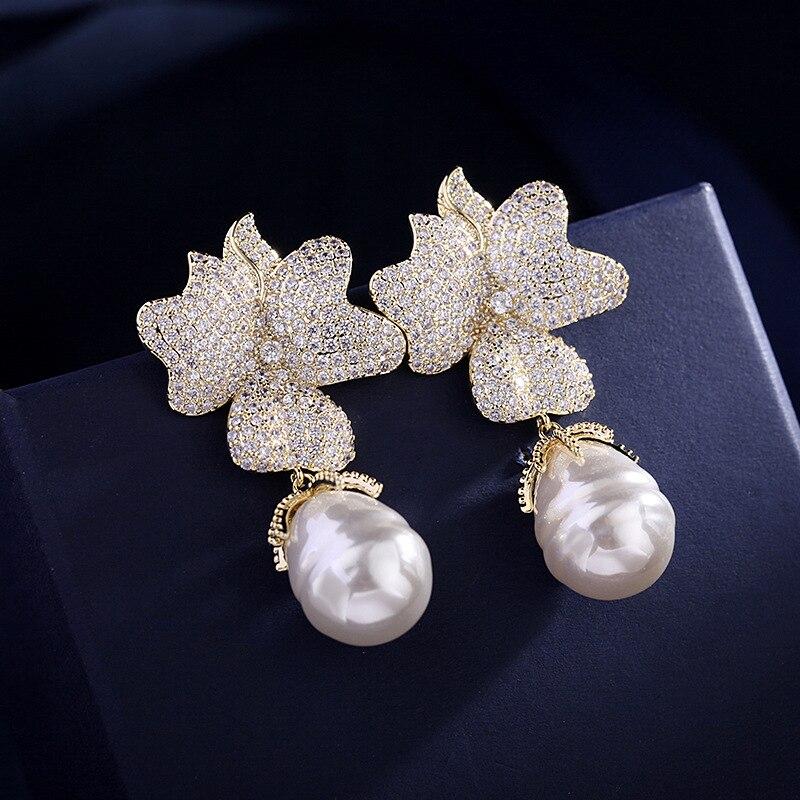 Exaggerated Earrings For Women XUYE Fashion Temperament Wedding Party Earings 2022 New Luxury Baroque Pearl Dangle Jewelry