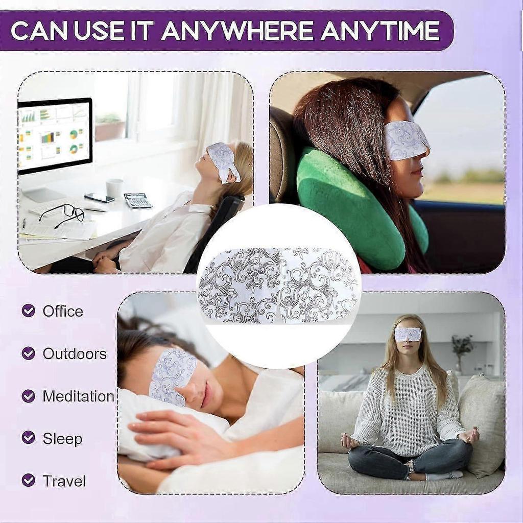 2025 Latest Model 32 Pack Steam Eye Masks for Dry Eyes, SPA Warm Sleep Eye Mask, Disposable Eye Compress for Fatigue Relief