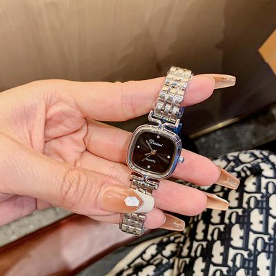 Fashionable Small Square Watch, Elegant Women's Watch, Alloy Steel Band, Women's Watch, Women's Simple Quartz Watch