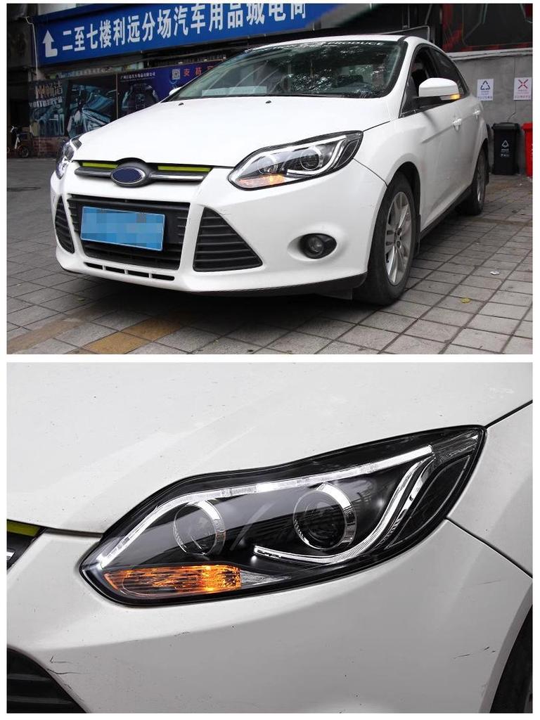 12-14 Ford Focus LED DRL Bi-Xenon Projector Headlight Assembly