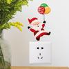 Cartoon Santa Claus Gift Balloon Glow In The Dark Sticker Switch Sticker Christmas Home Decoration Self-adhesive Wall Sticker