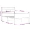 VidaXL Bed Frames Without Mattress Smoked Oak 80x200cm Engineered Wood, Single Bed, Bedroom Furniture, Bed 4017227