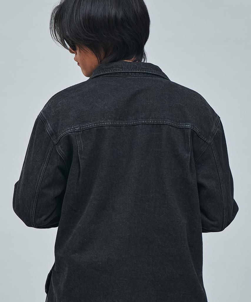 Maniamass Multi-Pocket Denim Fatigue Jacket (Rockchic Jk Bk)