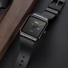 Square Watch Men Leather Strap Black Simple Slim Stylish Wristwatch Gentleman Waterproof Business Casual Male Gift Black Wach for Men