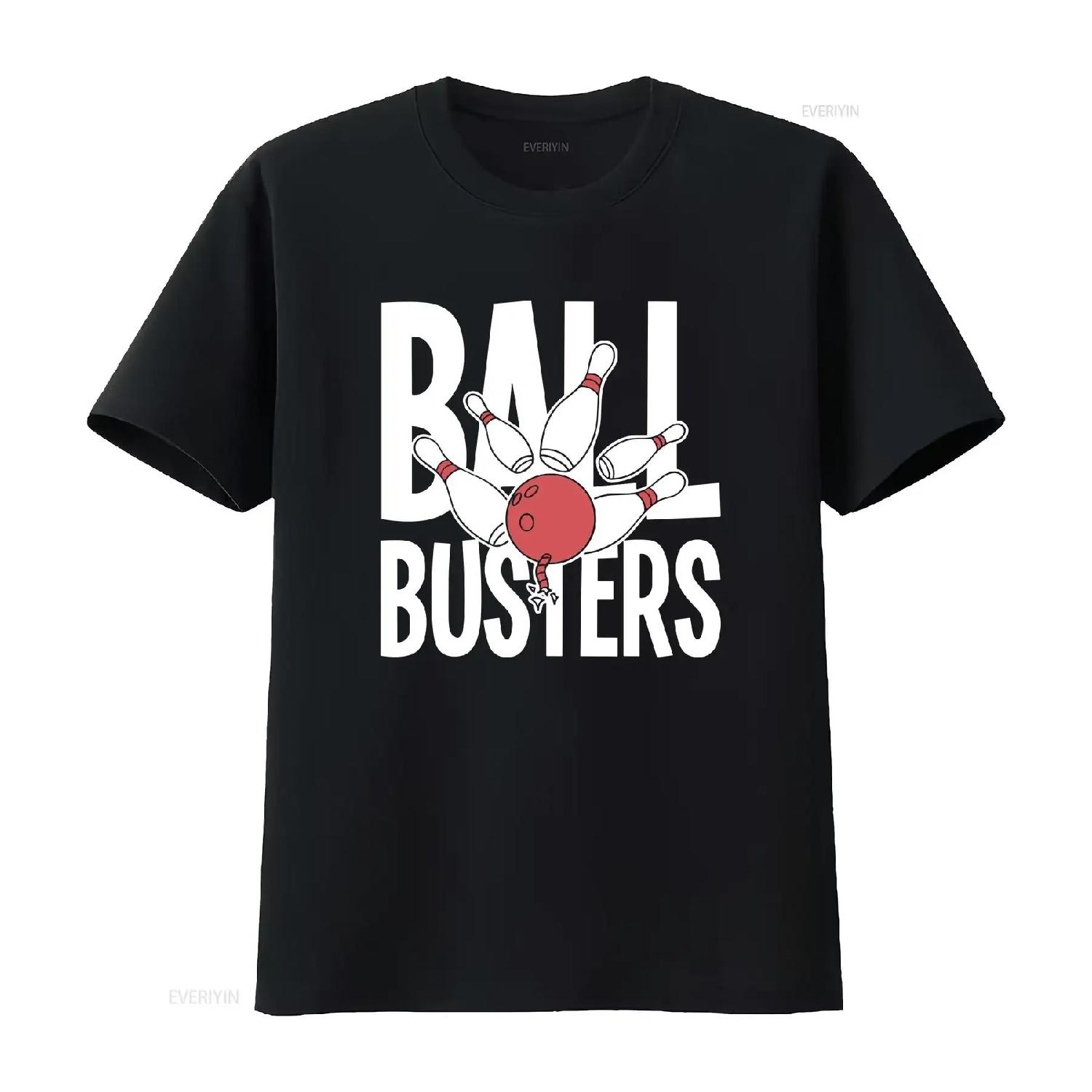 Bowling Lover T Shirt Bowler Team Ball Busters  vintage Washed Versatile homme fashion Comfortable streetwear Unisex XXXXXL разноцветный
