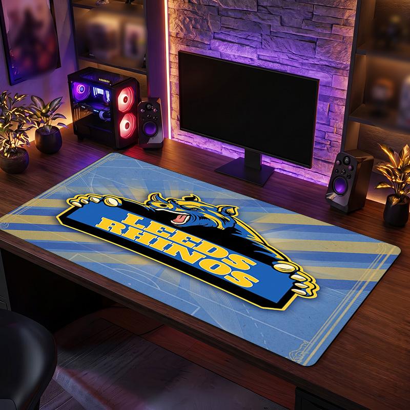 Leeds Rhinos Pattern Mousepad Anti?Slip Rubber Desk Pad For Gaming Working Desktop Decoration