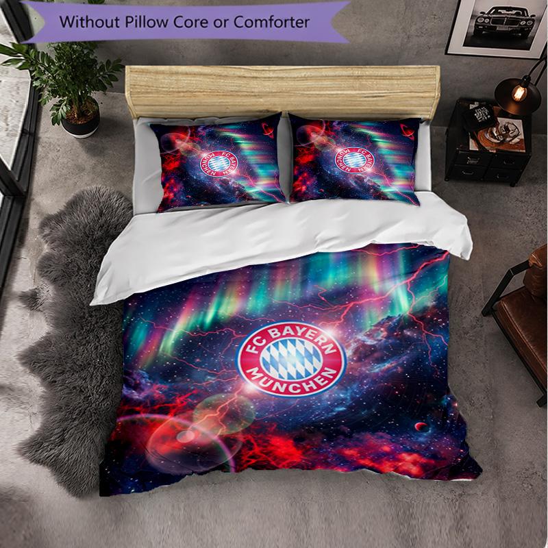 Set Biancheria da Letto Bayern Monaco Modello 3 Pezzi Morbida Copripiumino in Microfibra con Federe per Camera da Letto