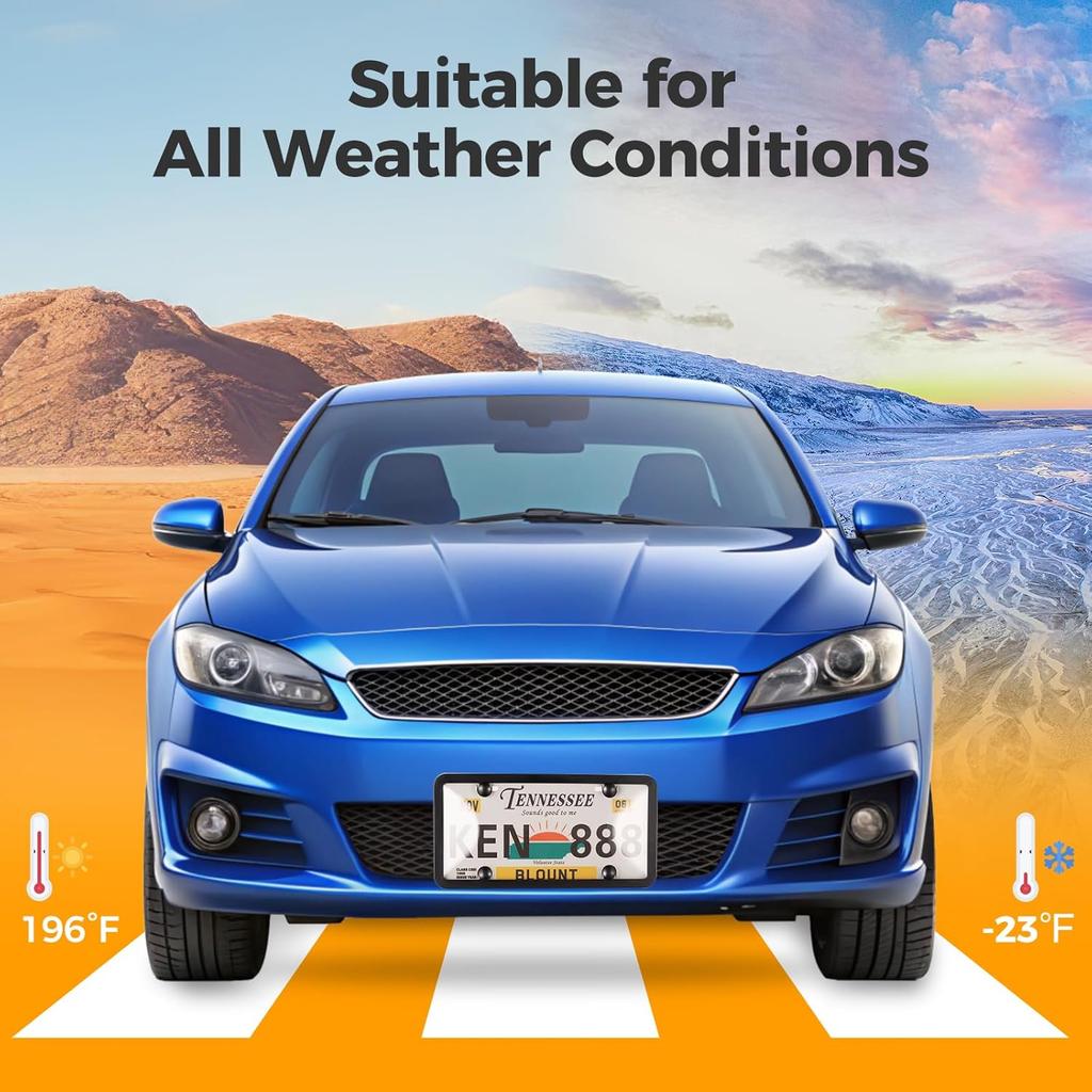 License Plate Cover & Frames, 2 Pack Clear License Plate Protector, ABS Car Plate Cover, Fit Any Standard US Plates