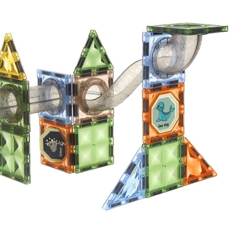 Magnetic Construction Blocks Luminous Ball Track Roller Coaster Set 69 Pcs.