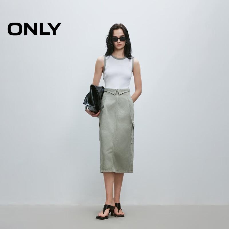 ONLY Women's Spliced Faux Two-Piece Midi Dress