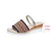 fashion Fashion Classic Simple Sandals Women's 2024 Summer New Elegant Slippers Cloth Cover Letter Outdoor Casual Wedge Slippers