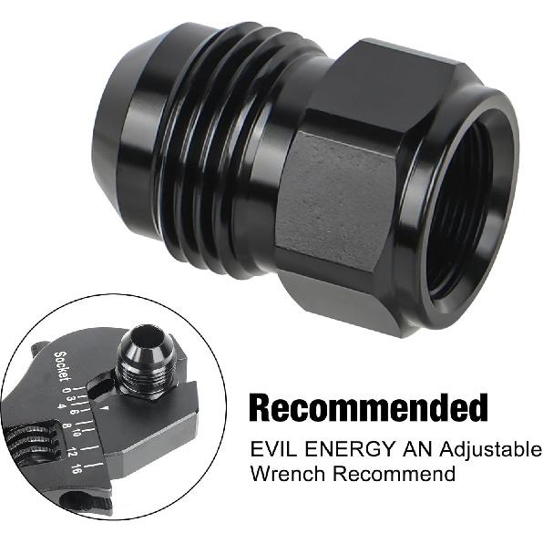 EVIL ENERGY 6AN Female to 8AN Male Flare Reducer Expander Adapter Fitting 2PCS