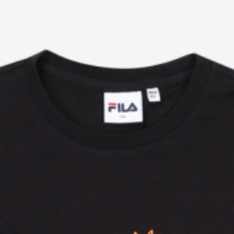 [fila Kids] Camping Graphic Emoji T shirT  Fk2rsf2204x Blk  q0zFk2rsf2204xBlk
